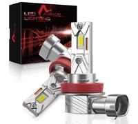H11/H8/H9 LED, 18000LM 6500K Lumière Blanche, Ampoule LED H11/H8/H9 Phares Voiture Automobile Format Mini 1:1, 50000+ Heures de Durée de Vie, 9-24V Plug and Play, 2 Pièces