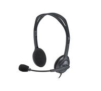 Logitech Micro-casque H111 sur-oreille stéréo filaire avec prise 3,5 mm Noir