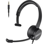 H15 PC Headset with Microphone,Professional 3.5mm Headphones with Mute Switch and Volume Control,Clear Stereo Sound,PC Headset with Cable for Office/Center