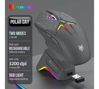 (H2 Extreme day) XUNSVFOX H2 souris sans fil Bluetooth double mode effet d'éclairage rvb ordinateur portable de jeu bureau charge magnétique