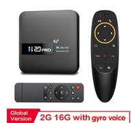H20PRO Android 10.0 TV Box Allwinner H616 avec Assistant vocal 2.4 et 5.8G double Wifi 100LAN prise en charge 1080P vidéo 4K lecteur multimédia 3D - Type 16G VOICE REMOTE