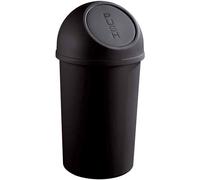 [H2401395] helit poubelle à clapet, 45 litres, noire, ronde, en PP