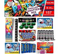 h2i Knaller Knatter Premium Mix | 157 pièces | 8 fois trié et sélectionné à la main | Amusement pour les petits et les grands | pour le Nouvel An, Halloween et les fêtes | Feu d'artifice pour enfants