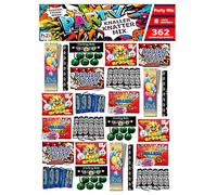 h2i Knaller Knatter Premium Mix | 362 pièces | 8 Types triés à Main | Fun de fête pour Petits & Grands | pour Le Nouvel an, Halloween & fêtes | Feux d'artifice Enfants & Jeunes | Toute Saison Cat. F1