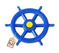 h2i Volant de jeu et maison des pirates | Meuble en plastique résistant aux intempéries | Accessoires pour tour de jeu avec bruit rotatif | Bleu