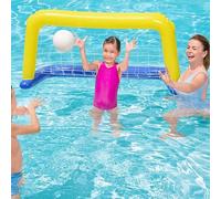 H2O GO! Sports Water Polo flottant - Cible de water-polo gonflable - Grand but de 144,8 x 83,8 cm avec balle