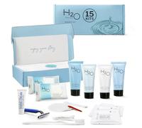 H2O Therapy - Ensemble d'accessoires | shampooing, après-shampooing, lotion, gel douche et bâton de massage en format voyage de 23 ml