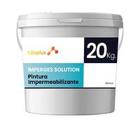 h2oplus Peinture d'étanchéité Imperméabilisante pour Terrasse Circulable, Balcon et Sols Extérieurs Blanche PROFESSIONNEL · 20 kg (16,6 L)