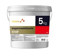 h2oplus Peinture d'étanchéité Imperméabilisante STOP ROUGE 5 kg (4,15 L) · Peinture anti humidité · Produit 100% NATUREL à base d'eau, SANS ODEUR aux solvants chimiques
