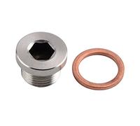 H2Racing M18 x 1.5 mm oxygène en Acier Inoxydable Sonde Lambda Bouchons Boulons à tête hexagonale Fixation Adaptateur avec rondelle