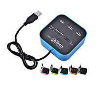 H31CS Hub USB 3 Ports avec Lecteur de Carte pour Cartes mémoire SD + Micro SD Compatible avec Ordinateur Portable PC Portable 2000 / ME/XP/Vista / 7/8/10 (32 bits/64 Bits) et Mac OS 10.X