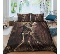 H3B8U2Y5 Dancing Skeleton Couple Ballroom Housse de Couette 3 Pieces 3D