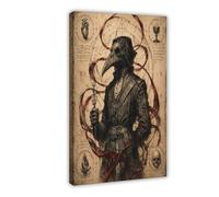 H3B8U2Y5 Docteur de la peste occulte Tableau sur Toile, Fantaisie gothique