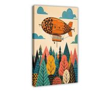 H3B8U2Y5 Forêt de dirigeables géométriques Art Mural sur Toile, Géométrie