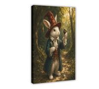 H3B8U2Y5 Forêt de lapins sorciers Tableau sur Toile, Realisme Appartement