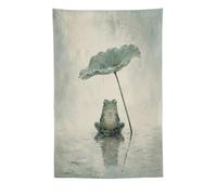H3B8U2Y5 Grenouille under Lotus Leaf Tapisserie Murale, Style Ukiyo-e