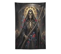 H3B8U2Y5 Grim Reaper Cathedrale Tapisserie Murale, Chat Portrait