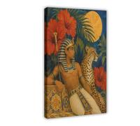 H3B8U2Y5 Guépard du pharaon égyptien Art Mural sur Toile, Salon Bureau