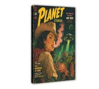 H3B8U2Y5 Histoires de la planete Cowgirl Tableau sur Toile, Studio
