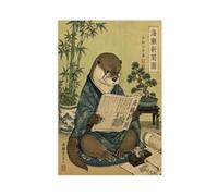 H3B8U2Y5 Journal de lecture de loutre Art Mural sur Toile, Chambre