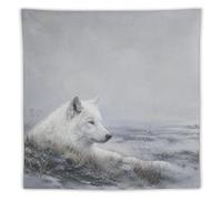 H3B8U2Y5 Rivage de neige du loup blanc Tapisserie Murale Côtier Coin Canape