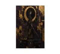 H3B8U2Y5 Samouraï féminin avec halo doré Tableau sur Toile, Coin Lecture