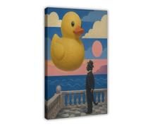 H3B8U2Y5 Surréalisme du canard en caoutchouc géant Art Mural sur Toile