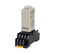 H3Y-4 1S/5S/10S/30S/60S/3M/5M/10M/30M minuterie relais temporisé AC/DC 24V 14 broches avec Base(Voltage Ac 24v,0-60 Minute)