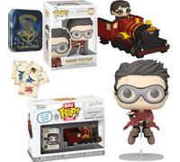 H4 Houses Hermione Yule Ball Ron Weasley Harry Potter Pocket Pop Lot de 3 figurines en vinyle avec cintre pour sac à dos, porte-clés et blason magique de Poudlard