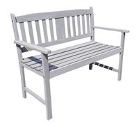 H4L Banc de jardin en bois d'eucalyptus durable 2 places, gris moderne, gris