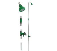 H4L Douche de jardin - Douche d'extérieur - Hauteur réglable de 1,65 à 2,15 m vert