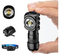 H5 Lampe Frontale Led Rechargeable, 400 Lumens, Mini Lampe De Poche Avec Projecteur Edc Magnétique Réglable À 360 ° Avec Étanchéité Ip68 Et 5 Modes Pour Le Camping, La Course, La Randonnée