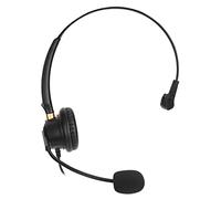 H600-2.5 Casque Téléphonique Simple Oreille Léger Microphone Antibruit pour Center D'appels Affaires ABS Noir