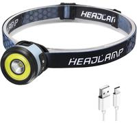 H600 Camping Rechargeable Headlamp, Lightweight Led Headlamp, Red Light Headlamp, Multifunctional Headlamp, 60° Adjustable Waterproof And Lightweight For Fishing, Reading, Hiking