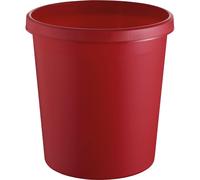 helit - Corbeille à papier en plastique, 18 litres, en PE, rouge G