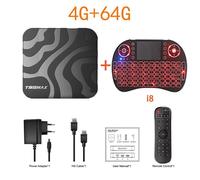 H618 Android 14 T95 Max Smart TV Box,Double Wifi,2.4G & 5.8G,6K,3D Ram,8G Rom,128 Go,64 Go Assistant vocal,Fast Box Media First - Type 4G 64G Keyboardt #B