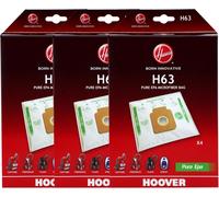 H63 Sacs Pour Aspirateurs Hoover - Compatibles Avec Les Aspirateurs He1, Brave, Capture, Flash, Freespace, Sprint - Sacs D'Origine - En Microfibre - Pur Epa - Anti-Odeur - 3 Lots De 4 Pièces