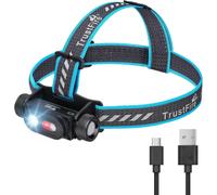 H6r 1350 Lumens 500ft Led Flashlight Rechargeable Usb C 8 Modes Headlamp With Spotlight, Red Light, Red Light Function For Running, Fishing, Camping