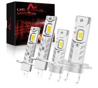 H7+H1 LED, Tube de Cuivre H7 pour Remplacer Les Ampoules Halogènes, 4Pcs