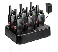 H777 Walkie Talkie Rechargeable 2 Way Radios Long Range (6 Packs) with 6-Way Multi Unit Charger