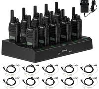 H777D Talkies-Walkies Avec Chargeur 10 Voies,Écran Lcd,1200 Mah,Chargement Type-C,Appairage Facile,Radio Bidirectionnelle Longue Portée Pour La Sécurité Et L'Hôtel (Lot De 10)