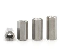 H8 33~105mm, Rallonge en aluminium à filetage femelle droit M4X10,5mm, Écrou de barre filetée hexagonale 10pcs (55mm)(91.5mm)