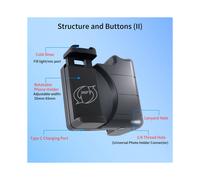 H8 Stepless Zoom for Android Phone Selfie Handle Grip, Remote Control, Anti-Shake Photograph Handle
