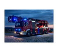 H8854M_TV1AL Papier peint intissé Motif camion de pompiers avec sirène 200 x 135 cm