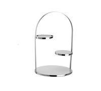 H8Q4D7N5G9 Support à desserts Présentoirs à gâteaux ronds plusieurs niveaux, présentoirs de buffet et supports desserts créatifs(Silver,Petit)