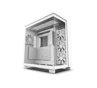 NZXT Boîtier PC H9 Elite Moyen tour ATX – Double chambre, 3x F120 RGB, verre trempé Blanc