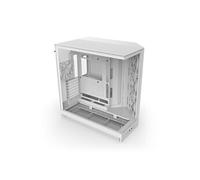 NZXT Boîtier PC ATX Mid-Tower H9 Flow (2025) - Double chambre, 3x140 + 1x120 mm, Blanc