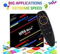 H96 Max Plus Android TV Box RK3328 4K Ultra HD Smart TV Internet Set Top Box 64 Bits Quad-Core 4 Go RAM 32 Go ROM US 58fb53