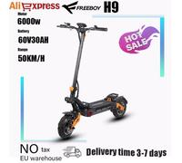 H9scooter électrique portable 6000W moteur puissant 60V30AH batterie au Lithium adulte e-scooter 11 pouces tout-terrain pneu