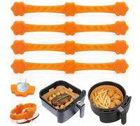 HA BIN Aimants pour Papier Cuisson Airfryer en Silicone, 12,5 cm - Fixation Sécurisée Anti-Soulèvement, Résistants à la Chaleur, Accessoire Friteuse à Air pour Panier Simple & Double